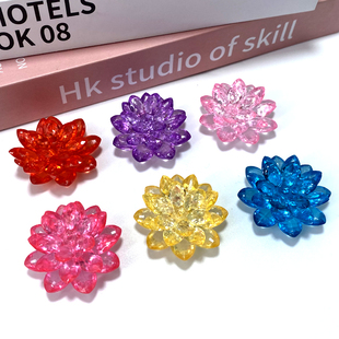 仅花瓣不含其它材料 花朵 透明仿水晶莲花花瓣荷花瓣大中小号 新款