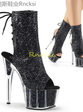 长筒靴女过膝高跟细跟秋季欧美大码超高筒靴伪娘变装反串CDTS情趣