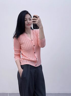 品质控~禾家清仓镂空针织开衫