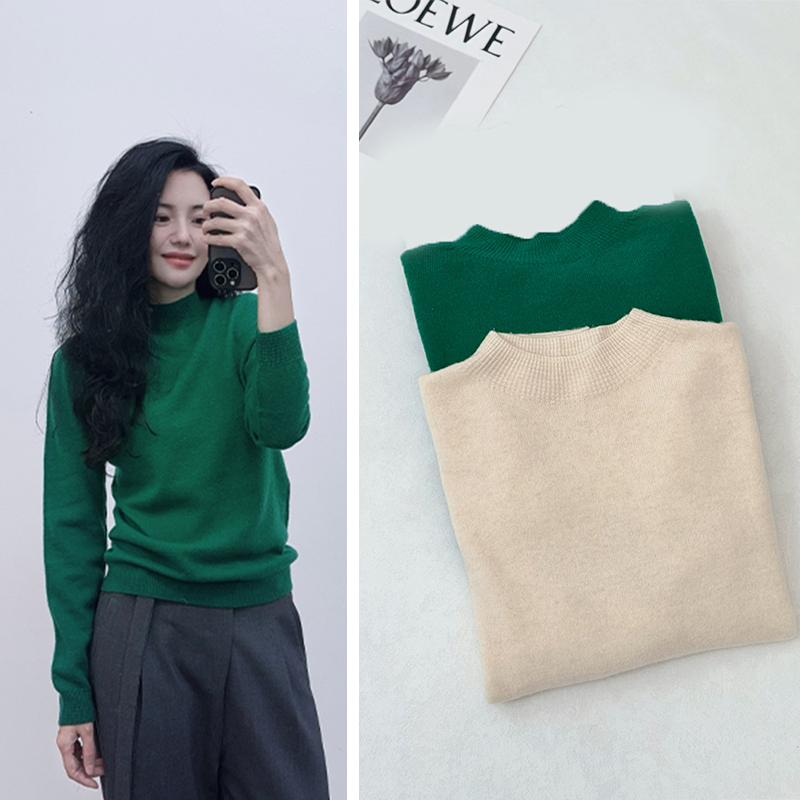 清冷气质~纯羊毛软糯保暖针织衫