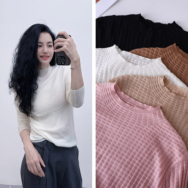 好货！精致~16针薄款羊毛打底衫