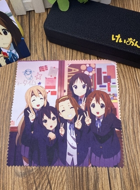K-ON轻音少女周边眼镜盒平泽唯/秋山澪/中野梓眼镜布送钥匙扣