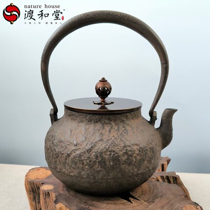 渡和堂手工铁壶厚德载道铸铁