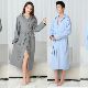 睡袍柔软吸水浴衣连体睡衣四季 成人带帽薄款 纯棉浴袍男女情侣大码