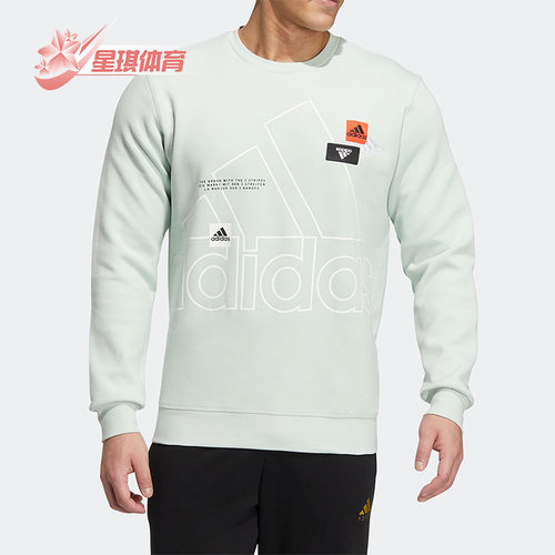 阿迪达斯秋男女休闲健身圆领卫衣