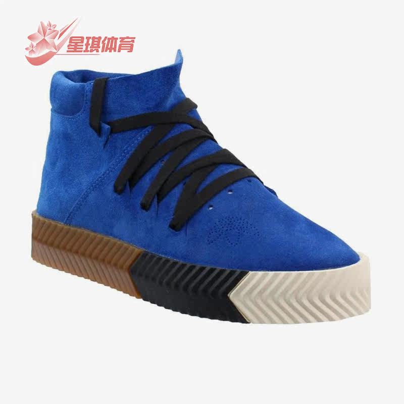 阿迪达斯男女中帮耐磨运动板鞋