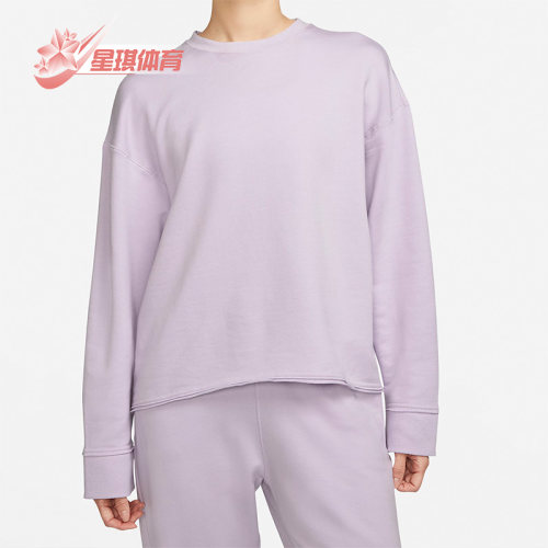 耐克女起绒长袖圆领宽松套头卫衣