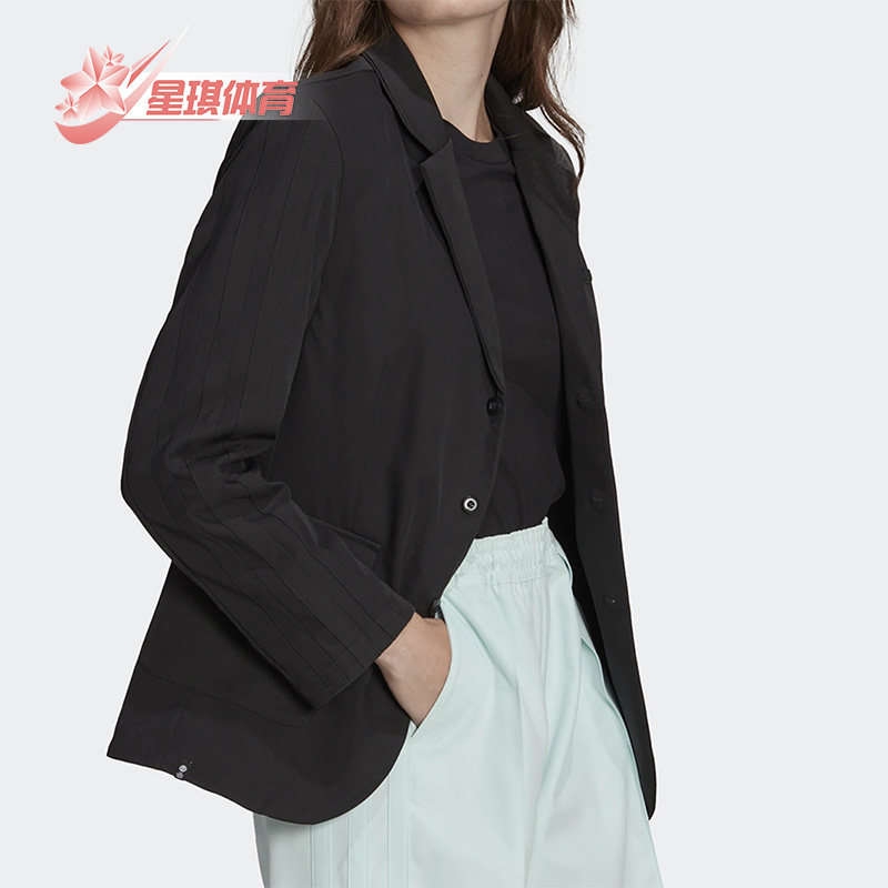 阿迪三叶草男女防风休闲西装外套