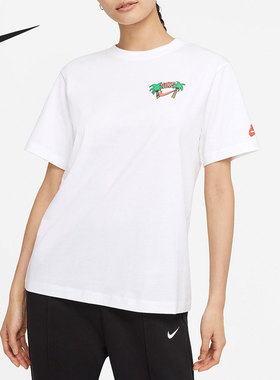 Nike/耐克正品夏季新款女子运动圆领休闲短袖T恤DJ1916-100