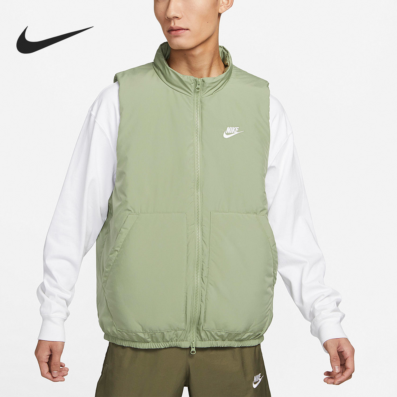 Nike/耐克正品春季新款男子运动休闲保暖棉马甲DX0677-386