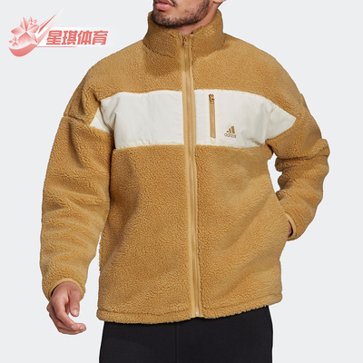 阿迪达斯男子运动休闲加绒外套