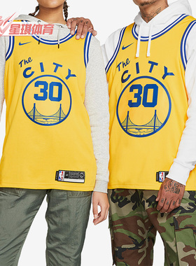Nike/耐克正品库里勇士队30号男子篮球运动球衣BQ8109-729