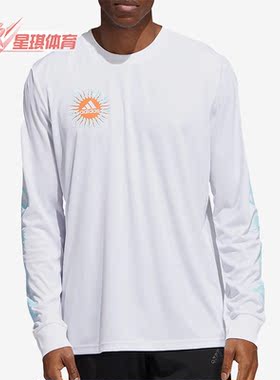 Adidas/阿迪达斯正品M BTN G LS T男子跑步运动休闲长袖T恤HA4306