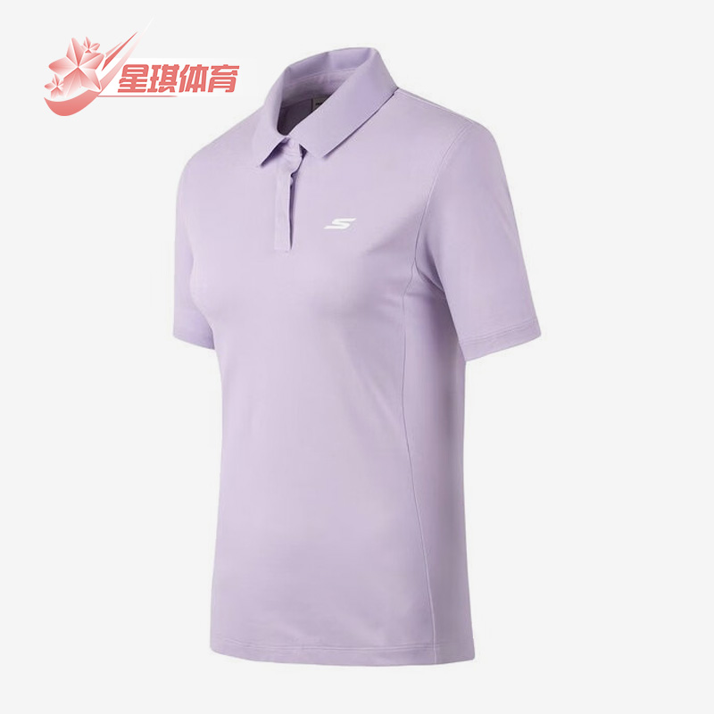 斯凯奇女子运动针织POLO衫短袖