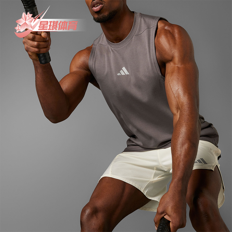阿迪达斯男士运动健身背心