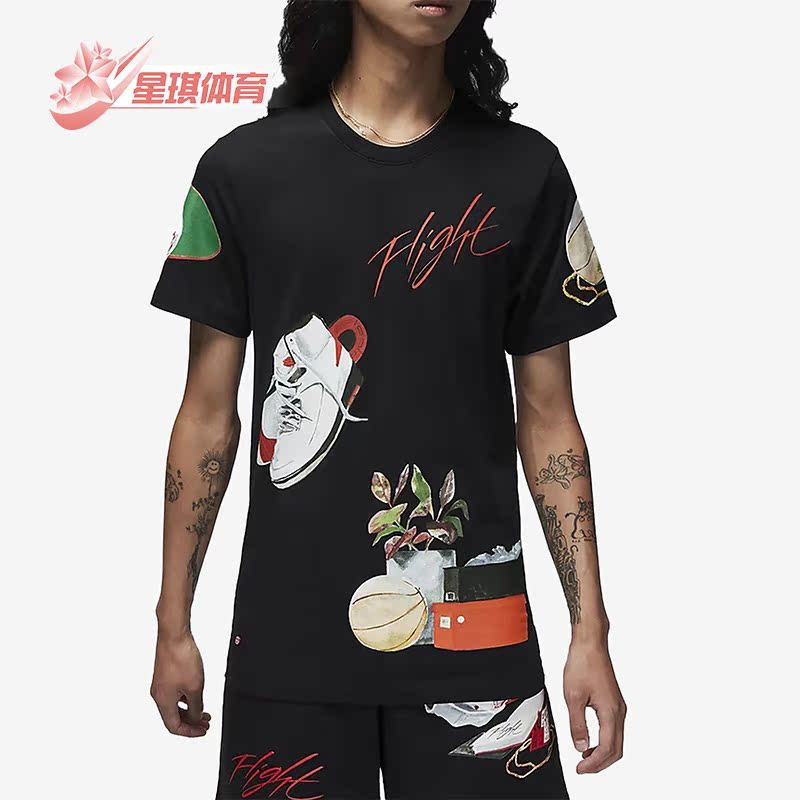 Nike/耐克正品Air Jordan男子运动休闲时尚印花短袖T恤DQ7379-010