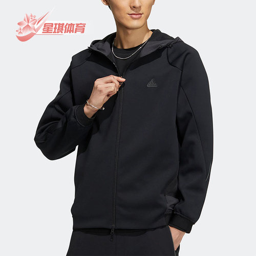阿迪达斯秋冬男子休闲连帽外套
