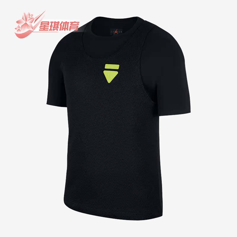 耐克假两件男子篮球短袖T恤