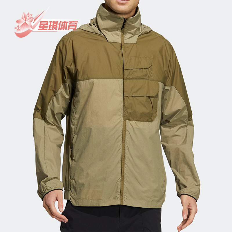 阿迪达斯男户外运动透气防风外套