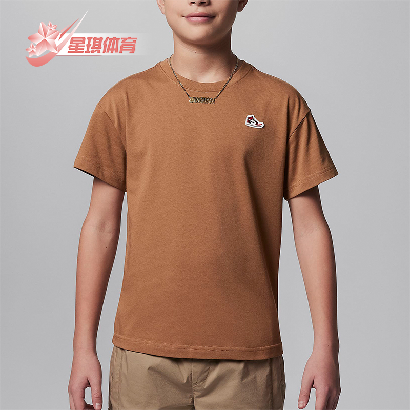 耐克大童新款圆领贴片T恤