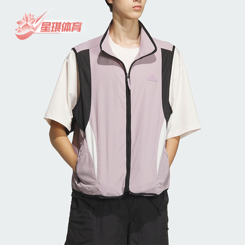 阿迪达斯男士梭织运动马甲