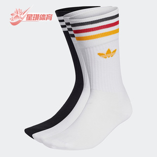 HM2740 三叶草男女休闲透气中筒袜三双装 阿迪达斯正品 Adidas