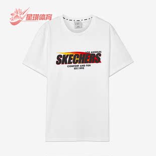 Skechers/斯凯奇正品夏季新款男子运动圆领休闲短袖T恤 L221M241