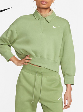 Nike/耐克正品新款女子七分袖翻领运动上衣DQ5869-334