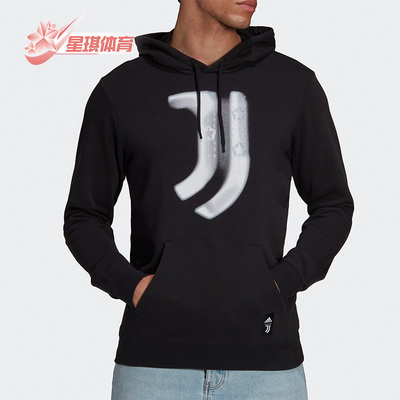 阿迪达斯男尤文图斯足球连帽卫衣