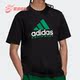 阿迪达斯正品 EQT LOGO Adidas TEE休闲男子圆领短袖 上衣T恤HG8099