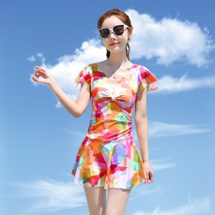 温泉高级感泳装 正品 连体平角保守大码 2026夏爆款 维多利亚泳衣女款