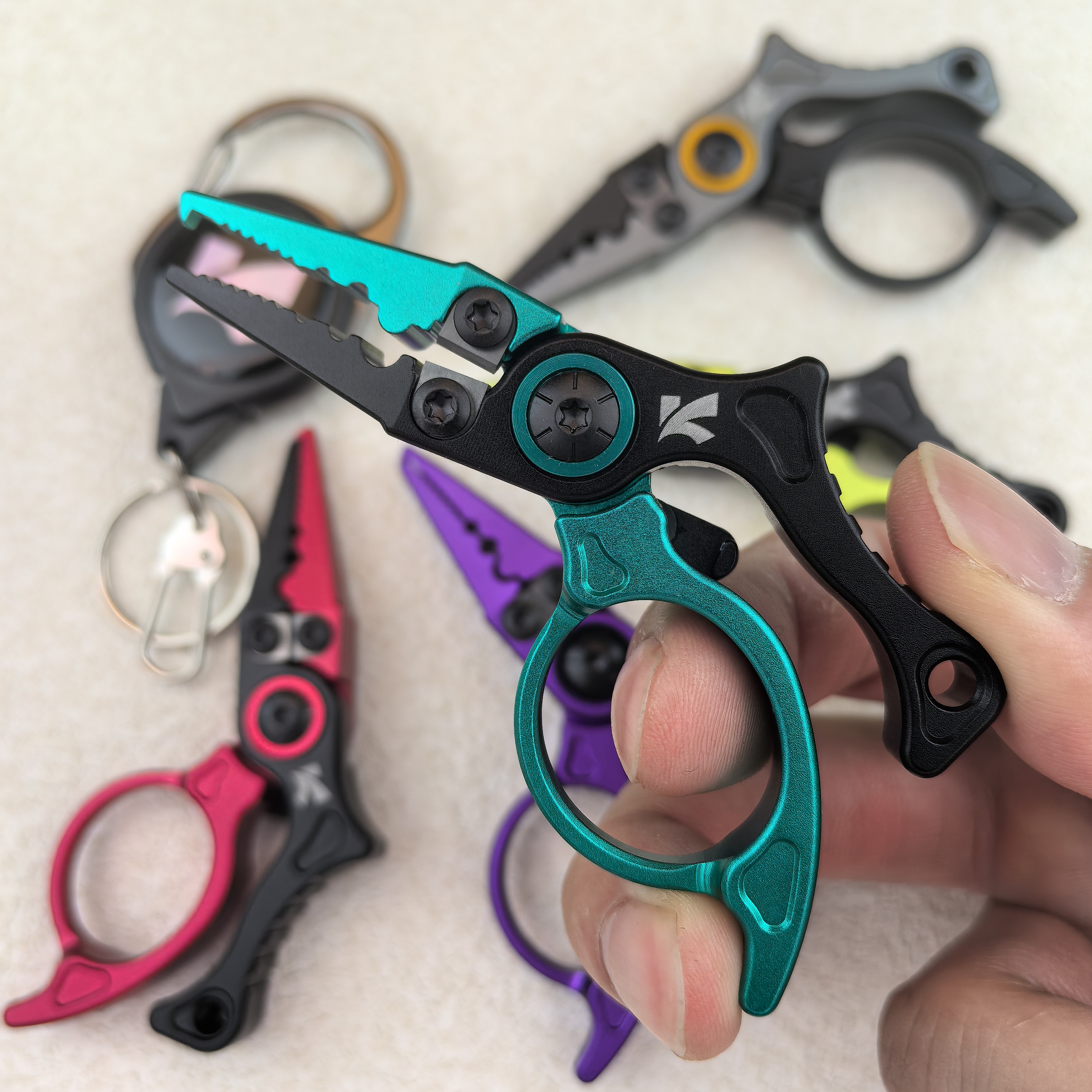 [微物路亚]新款便携轻便铝合金路亚钳钓鱼简单摘钩器钓鱼剪刀开环