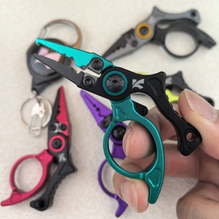 [微物路亚]新款便携轻便铝合金路亚钳钓鱼简单摘钩器钓鱼剪刀开环