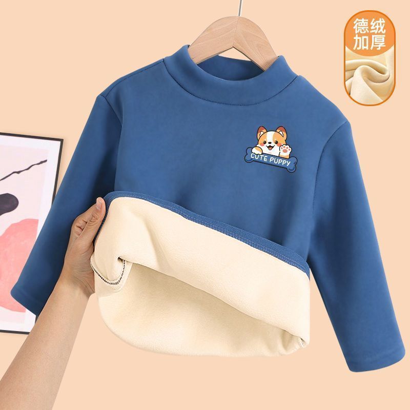 儿童打底衫秋冬德绒一体绒保暖