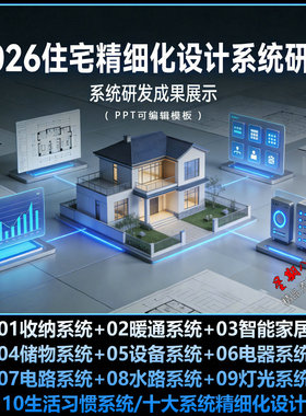 bz57新款2026全案住宅精细化设计系统研发PPT模版10大系统