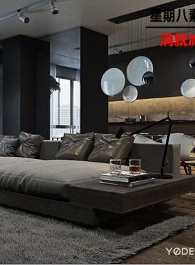 z42 国外公司作品集高级灰设计黑白灰别墅样板房公寓设计工业风格
