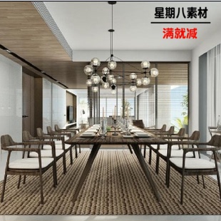 公寓样板间CAD施工图纸效果图物料 简约现代港式 c84 李玮珉最新