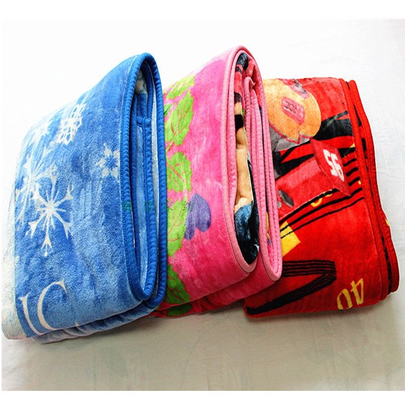 毛毯加厚外贸余货卡通印花毛皮绒毯子特惠冬季保暖床单160x220cm