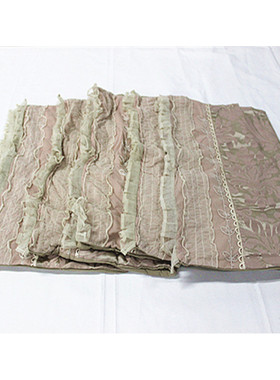 枕套单片涤纶提花布料毛线绣花外贸余货特惠价单人枕头套50x66cm