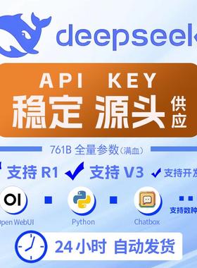 Deepseek密钥 token v3 r1 api key 密钥 key token大模型 dsr1