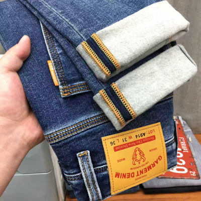 冬薄绒新款牛仔裤男保暖