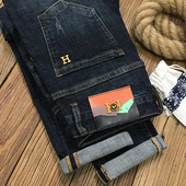 欧美潮牌高端牛仔裤 秋季 古士狼 潮流弹力修身 小脚长裤 牛仔裤 男韩版