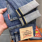 2026新款 美式 款 牛仔裤 古士狼 四季 男款 小直筒九分裤 春秋款 高端修身