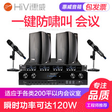 Hivi 中小型会议室音响套装 惠威 会议音箱系统设备全套无线话筒