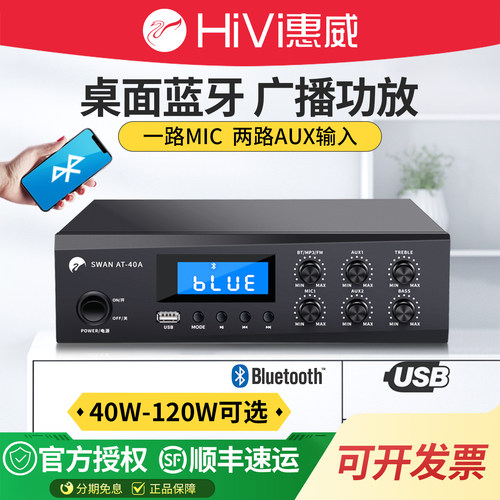 HIVI惠威店铺迷你定压蓝牙功放机
