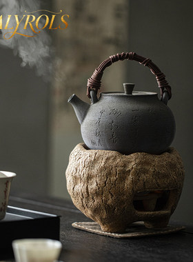 【手工柴烧】藤编烧水壶炭火煮茶