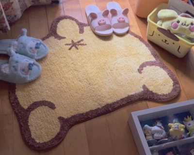 软萌黄动物森友会布丁狗地毯现货