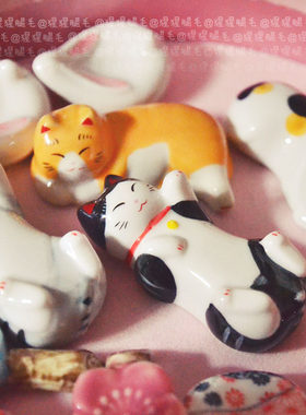 ●猩猩●十只橘喵九只胖~萌喵汤勺架/笔架-四款入
