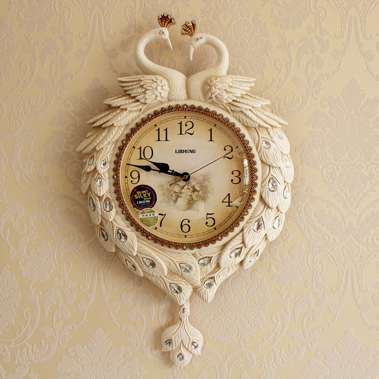 a living room clocks and watches Wall clock swing Mute Luxurious villa Pocket Watch originality Peacock decorate Wall Clock fashion Quartzin the Home accessories , Home bell ornaments/Alarm Clock , Wall clock  category - from Buy2taobao.com to provide professional Taobao agent buy service