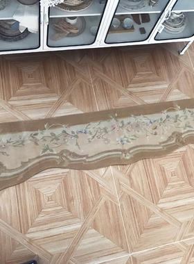 [2019.12]出口欧美纯羊毛手工皇宫绣帘头咖啡帘幔头沙发靠背